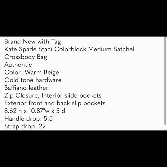 ✨NWT✨Kate Spade Staci Colorblock Satchel✨ - Picture 7 of 7